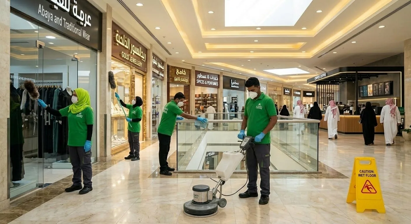 تنظيف المراكز التجارية